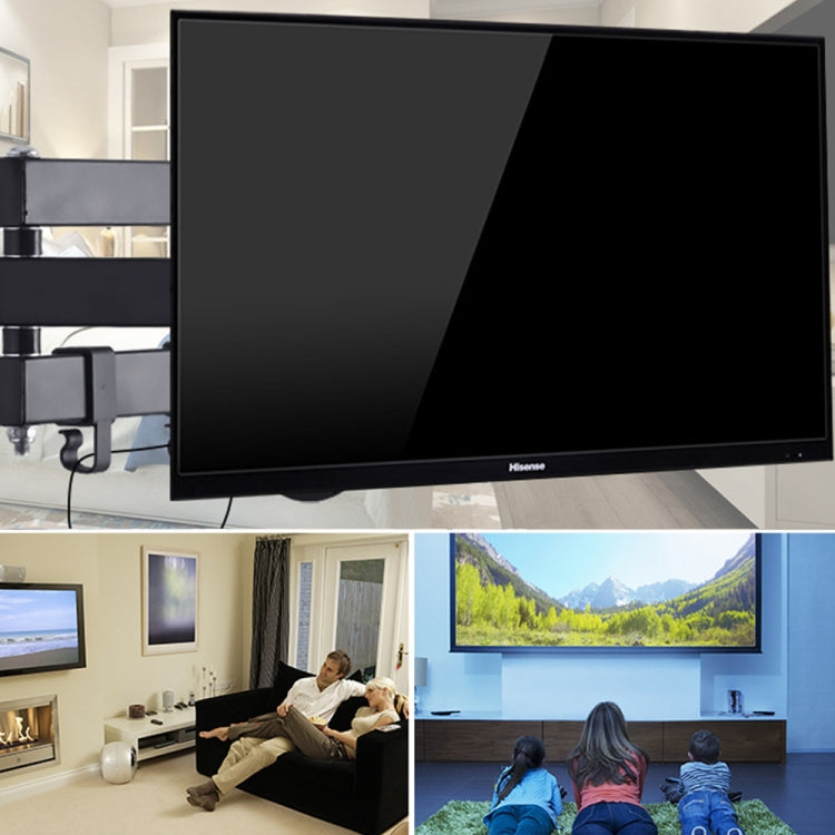 14-27 inch Universal Horizontal Vertical Screen Installable Rotatable Retractable Computer Monitor Three Arms Wall Mount Bracket, 14-27 inch Horizontal Screen Installable