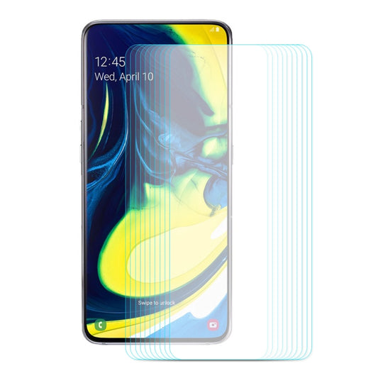 10 films de protection en verre trempé ENKAY Hat-prince 0.26mm 9H 2.5D pour Galaxy A80