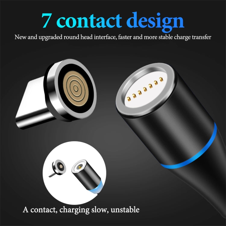 3A USB to USB-C / Type-C Fast Charging + 480Mbps Data Transmission Mobile Phone Magnetic Suction Fast Charging Data Cable, Cable Length: 1m, USB-C / Type-C