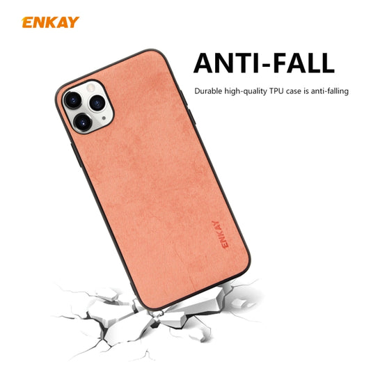 For iPhone 11 Pro ENKAY ENK-PC029 Business Series Fabric Texture PU Leather + TPU Soft Slim Case Cover, For iPhone 11 Pro