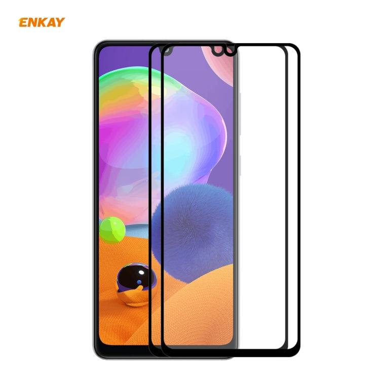 2 PCS ENKAY Hat-Prince Full Glue 0.26mm 9H 2.5D Tempered Glass Full Coverage Film, For Galaxy A01 2 PCS, For Galaxy A11 / M11 2 PCS, For Galaxy A21s 2pcs, For Galaxy A31 2 PCS