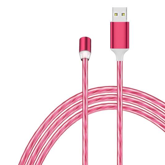 USB to 8 Pin Magnetic Suction Colorful Streamer Mobile Phone Charging Cable, Length: 1m, 1m