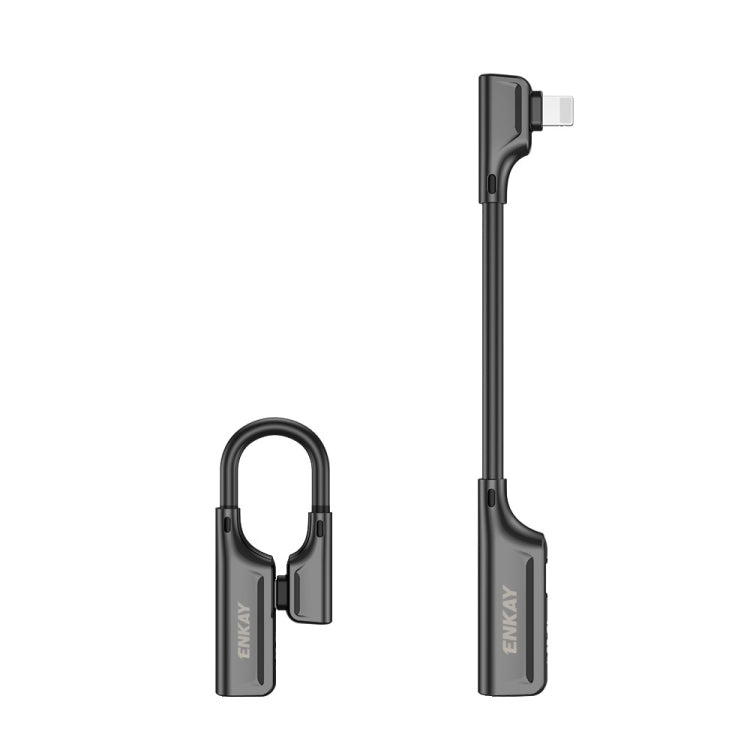 ENKAY ENK-AT102 8 Pin to 8 Pin Charging + 8 Pin Audio Interfaces Charging and Listening to Songs Zinc Alloy Adapter Converter, 8 Pin Charging + 8 Pin Audio