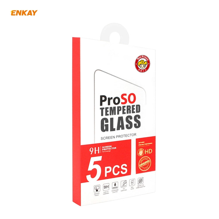 5 PCS ENKAY Hat-Prince 0.26mm 9H 2.5D Curved Edge Tempered Glass Film, For Samsung Galaxy M51, For Samsung Galaxy A42 5G, For Xiaomi Poco X3 / X3 NFC
