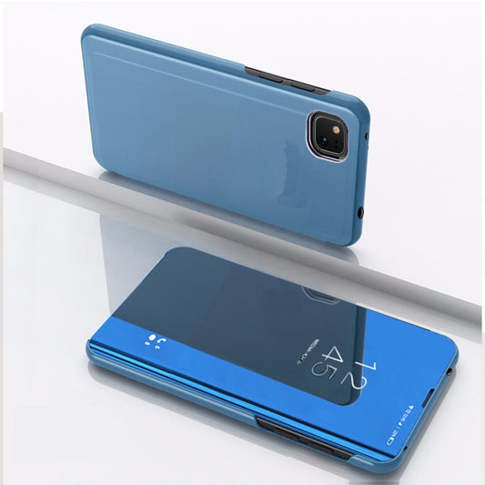 Plated Mirror Horizontal Flip Leather Case with Holder, For OPPO Realme C11, For OPPO Realme C15, For OPPO A53 2020, For OPPO Realme 7, For OPPO Realme 7 Pro