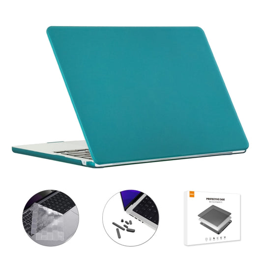 Pour MacBook Air 13.6 2022/2024 A2681 M2 / A3113 M3 Version UE ENKAY Coque rigide mate 3 en 1 pour ordinateur portable avec film de protection de clavier en TPU / Bouchons anti-poussière, 3 en 1 Version UE