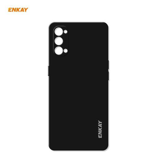 For OPPO Reno4 ENKAY ENK-PC073 Hat-Prince Liquid Silicone Straight Edge Shockproof Protective Case