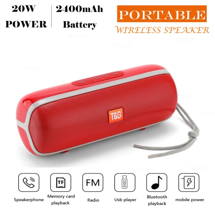 Mini altavoz inalámbrico Bluetooth T&G TG183 TWS, compatible con AUX/USB 2.0/FM/tarjeta TF de 32 GB o tarjeta Micro SD