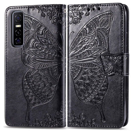 Butterfly Love Flower Embossed Horizontal Flip Leather Case with Bracket / Card Slot / Wallet / Lanyard, For vivo Y73s, For vivo Y50, For vivo Y20, For OPPO Realme V3, For OPPO A15, For OnePlus Nord N100, For Arrows NX9 F-52A