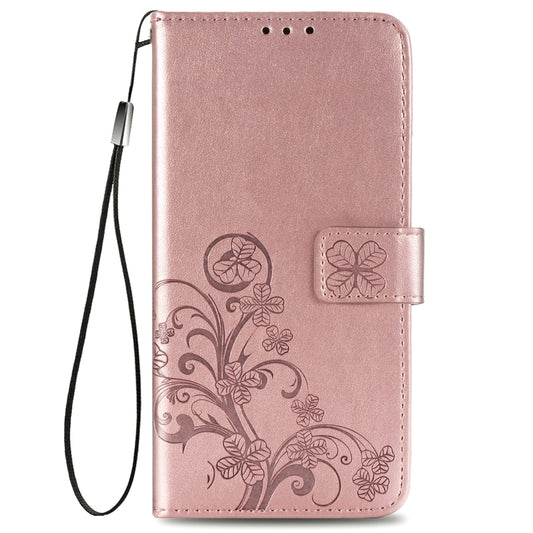 Four-leaf Clasp Embossed Buckle Mobile Phone Protection Leather Case with Lanyard & Card Slot & Wallet & Bracket Function, For Samsung Galaxy A32 5G