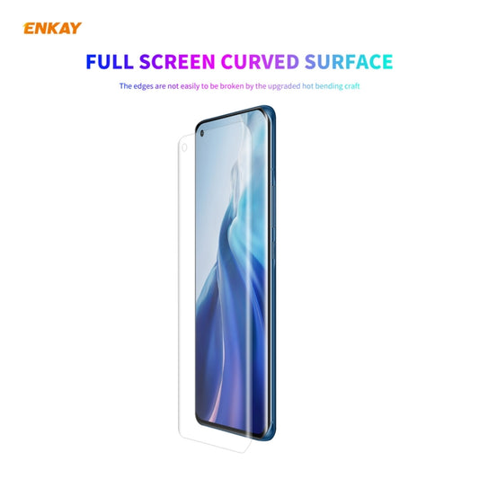Film de protection d'écran ENKAY Hat-Prince 3D pleine grandeur en PET incurvé par thermopliage HD, film souple prenant en charge le déverrouillage par empreinte digitale, pour Xiaomi MI 11, pour Huawei Nova 8, pour Huawei Nova 8 Pro