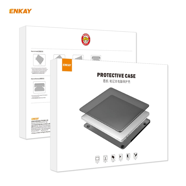 ENKAY 3 in 1 Crystal Laptop Protective Case + US Version TPU Keyboard Film + Anti-dust Plugs Set for MacBook Pro 13.3 inch A1706 / A1989 / A2159 (with Touch Bar), For MacBook Pro 13.3 inch A1706 (with Touch Bar)