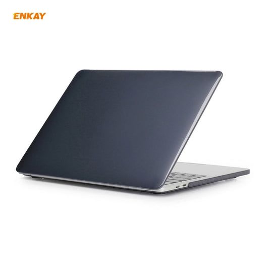 ENKAY Étui de protection transparent 3-en-1 pour ordinateur portable + film de clavier TPU version US + ensemble de bouchons anti-poussière pour MacBook Pro 15,4 pouces A1707 et A1990 (avec Touch Bar), pour MacBook Pro 15,4 pouces A1707 (avec Touch Bar)
