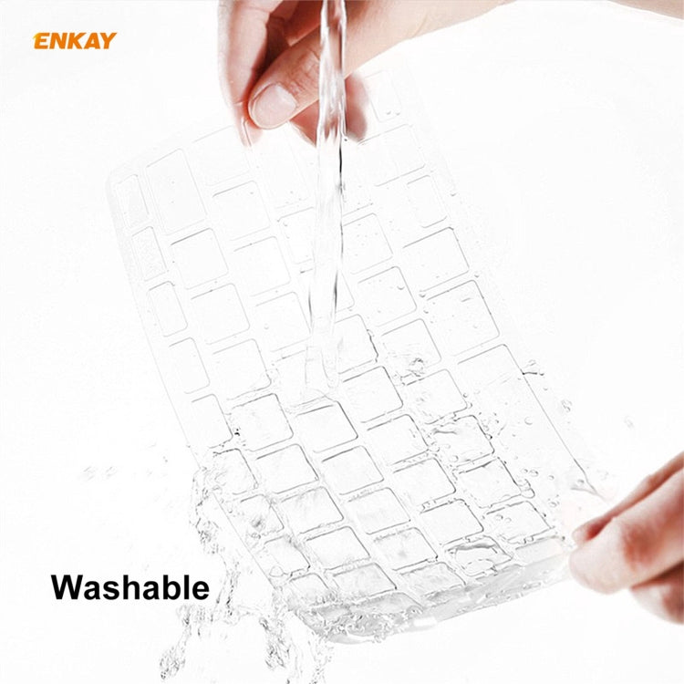 ENKAY 3 in 1 Crystal Laptop Protective Case + EU Version TPU Keyboard Film + Anti-dust Plugs Set for MacBook Pro 15.4 inch A1707 & A1990 (with Touch Bar), For MacBook Pro 15.4 inch A1707 (with Touch Bar)
