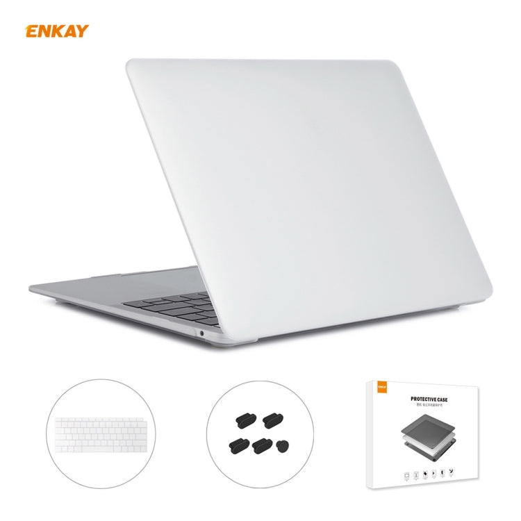 ENKAY 3 in 1 Matte Laptop Protective Case + US Version TPU Keyboard Film + Anti-dust Plugs Set for MacBook Air 13.3 inch A1932 (2018), For MacBook Air 13.3 inch A1932 (2018)