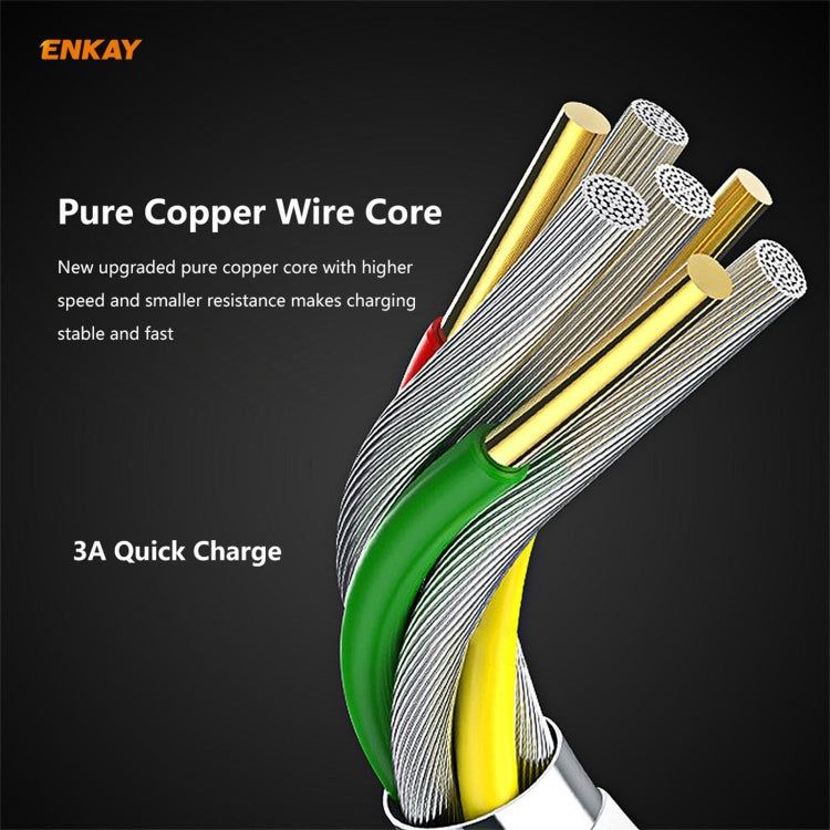ENKAY Hat-Prince 20W PD Type-C + QC 3.0 USB Fast Charging Travel Charger Power Adapter with Fast Charge Data Cable, US Plug, With 8 Pin Cable, With Type-C Cable, With Micro USB Cable