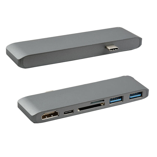 Convertisseur HUB WS-15 6-en-1 Type-C vers HDMI + USB 3.0 x 2 + SD + TF + PD