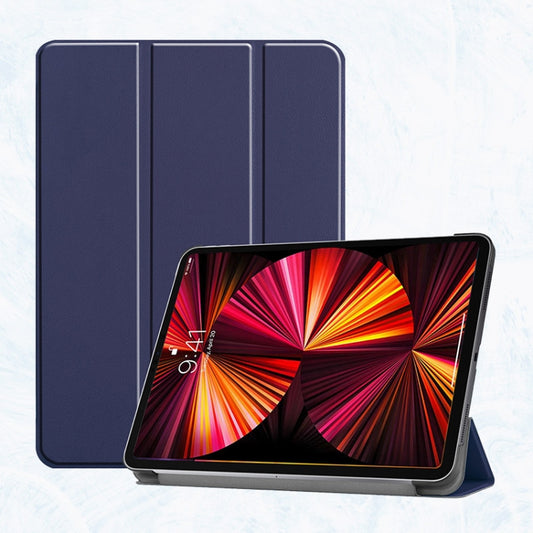 ENKAY Housse de protection antichoc en cuir PU à texture Custer à trois volets avec support et fonction veille/réveil pour iPad Pro 11 2021 / 2020, Pour iPad Pro 11 2022 / 2021 / 2020