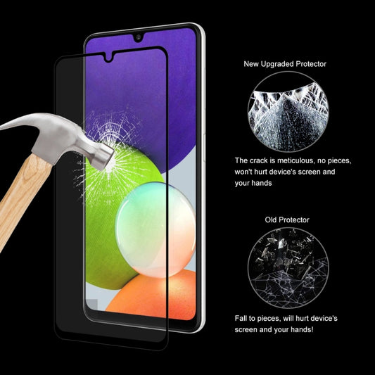 5 Films de protection d'écran en verre trempé ENKAY Hat-Prince Full Glue 0,26 mm 9H 2,5D, couverture complète, pour Samsung Galaxy A22 4G (5 pièces), pour Samsung Galaxy A22 5G (5 pièces), pour Honor 50 SE (5 pièces), pour Samsung Galaxy F22 (5 pièces)