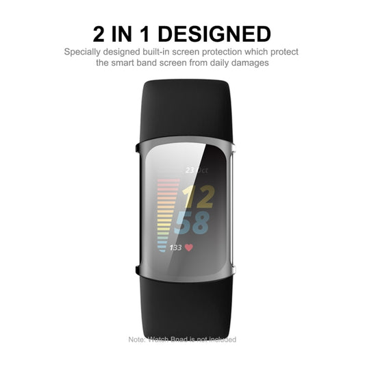 Pour Fitbit Charge 5 / Charge 6 Coque Souple Transparente Couverture Intégrale en TPU HD ENKAY Hat-Prince