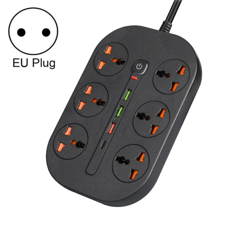 T21 PD3.0 + QC3.0 Multi Hole Row Plug 3000W High Power Socket, EU Plug