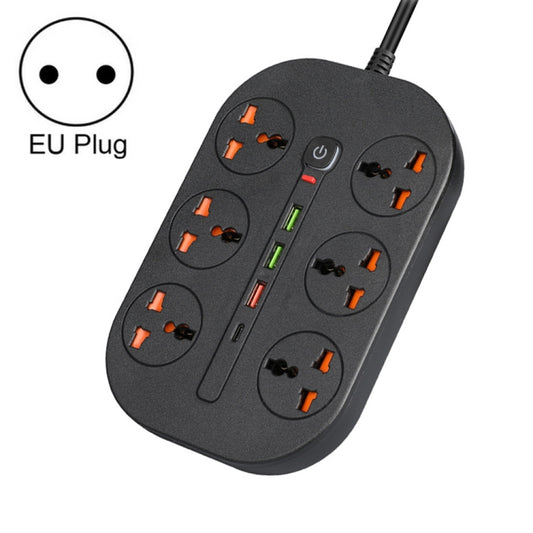 T21 PD3.0 + QC3.0 Multi Hole Row Plug 3000W High Power Socket, EU Plug