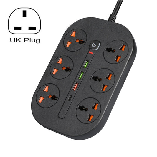 T21 PD3.0 + QC3.0 Multi Hole Row Plug 3000W High Power Socket, UK Plug