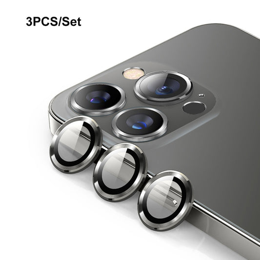 Bague de protection d'objectif d'appareil photo ENKAY Hat-Prince en alliage d'aluminium + verre trempé pour iPhone 13 Pro / 13 Pro Max