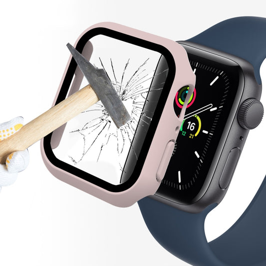 ENKAY Hat-Prince 2 en 1 cadre PC + protecteur en verre trempé 9H étui de protection complète pour Apple Watch Series 7 45mm