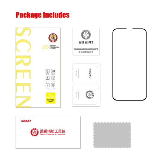 ENKAY Hat-Prince Full Glue Tempered Glass 6D Full Coverage Anti-scratch Protector for iPhone 13 / 13 Pro, 1pcs, 2pcs, 5pcs
