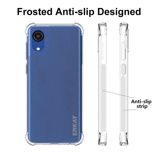 ENKAY Transparente TPU stoßfeste Hülle, für Samsung Galaxy A03 Core, für Samsung Galaxy A13 4G, für Samsung Galaxy A33 5G, für Samsung Galaxy A53 5G, für Samsung Galaxy A73
