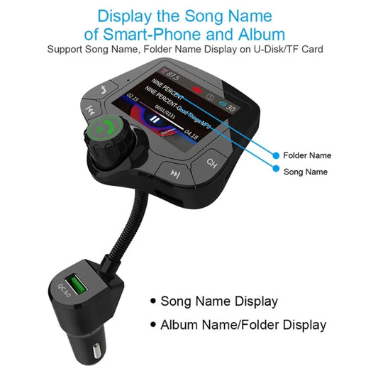 G24 Lecteur MP3 Bluetooth de voiture avec transmetteur FM sans fil, G24