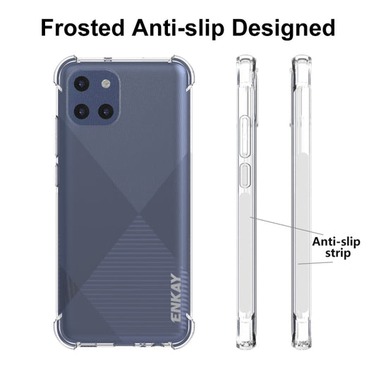 ENKAY Transparente TPU Stoßfeste Hülle, Für Samsung Galaxy A03 4G 164mm, Für Samsung Galaxy A03 4G 166mm, Für Samsung Galaxy A03s 4G EU Version, Für Samsung Galaxy A13 5G, Für Samsung Galaxy M52 5G, Für Samsung Galaxy S22 5G, Für Samsung Galaxy S22+ 5G