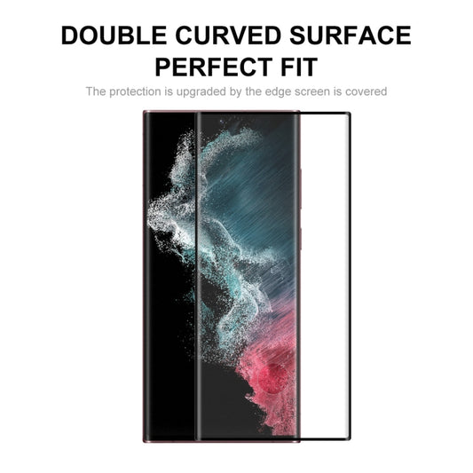 Pour Samsung Galaxy S22 Ultra ENKAY Film en verre trempé incurvé 3D à courbure complète, version déverrouillage à trou ouvert, 1 pc, 2 pcs, 5 pcs