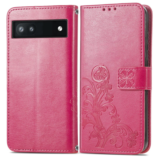 Four-leaf Clasp Embossed Buckle Leather Phone Case, For Google Pixel 6a, For Motorola Moto G31, For Motorola Moto G51 5G, For Motorola Moto G71 5G