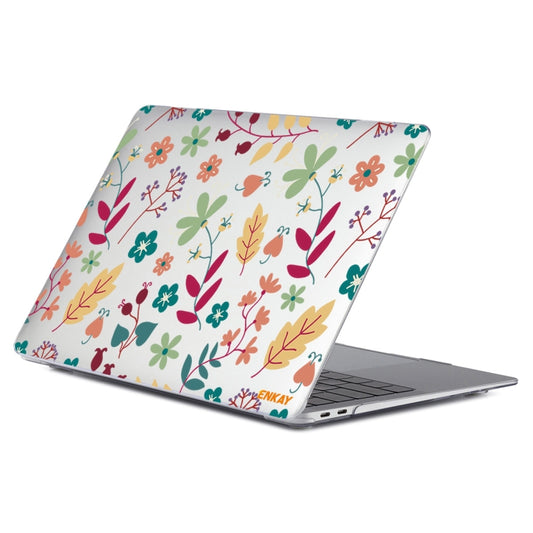 ENKAY Flower Series Pattern Étui de protection transparent pour ordinateur portable pour MacBook Pro 15,4 pouces A1707 / A1990, pour MacBook Pro 15,4 pouces A1707 / A1990