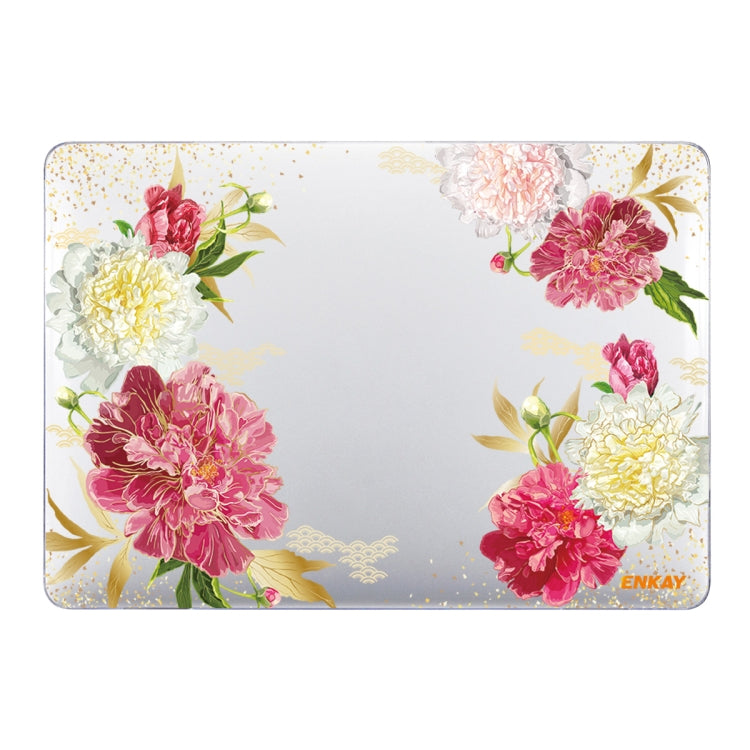 ENKAY Flower Series Pattern Laotop Protective Crystal Case For MacBook Pro 15.4 inch A1707 / A1990, For MacBook Pro 15.4 inch A1707 / A1990