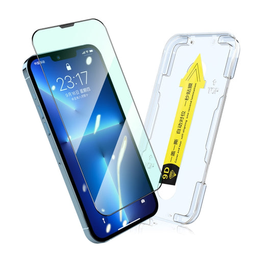 Film en verre trempé ENKAY Quick Stick anti-lumière bleue, pour iPhone 13 mini, pour iPhone 13 / 13 Pro, pour iPhone 13 Pro Max