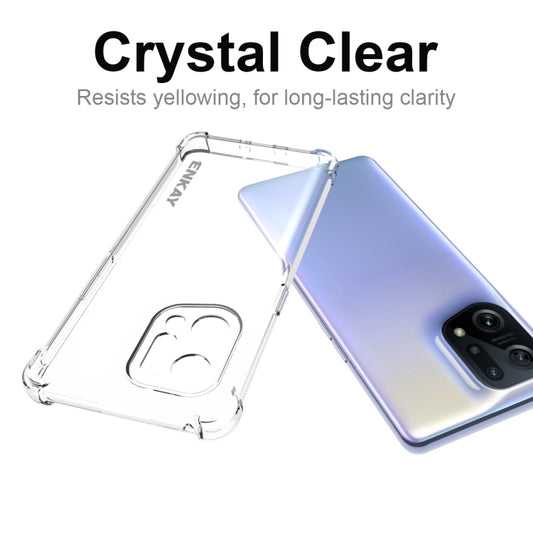 ENKAY Klare TPU Stoßfeste Hülle Weiche Anti-Rutsch-Abdeckung, für OPPO Find X5, für OPPO Find X5 Pro, für OPPO Reno7 5G Global, für Realme 9 Pro, für Realme 9 Pro+, für Realme C35