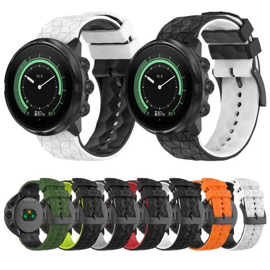 24mm Mixed-Color Silicone Watch Band, For Suunto 9, For Suunto 7, For Suunto 9 Baro, For Suunto Spartan Sport Wrist HR Baro, For Suunto Spartan Sport