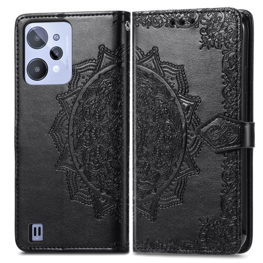 Mandala Flower Embossed Leather Phone Case, For OPPO Realme C31, For OPPO Realme GT2 Pro, For vivo Y55 5G