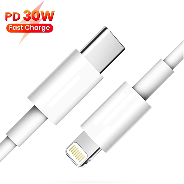 PD30W USB-C / Type-C to 8 Pin Fast Charging Data Cable for iPhone Series, 1.5m, 2m