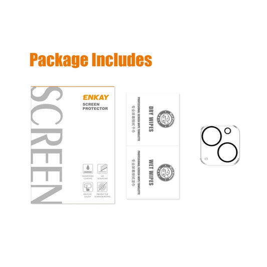 ENKAY Hat-Prince Film en Verre Trempé 9H pour Objectif de Caméra Arrière pour iPhone 13 / 13 mini, Pour iPhone 13 (1 pièce), Pour iPhone 13 (2 pièces)