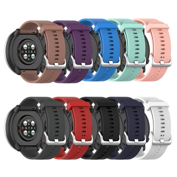 Für POLAR Ignite modisches strukturiertes Ersatz-Uhrenarmband aus Silikon, Weiß, Schwarz, Mitternachtsblau, Rot, Grau, Rosa, Blaugrün, Blau, Violett, Braun