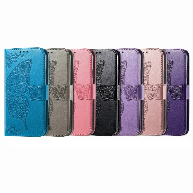 Butterfly Love Flower Embossed Flip Leather Phone Case, For Nokia C21, For Tecno Camon 19, For ZTE Axon 40 Ultra, For Asus ROG Phone 6
