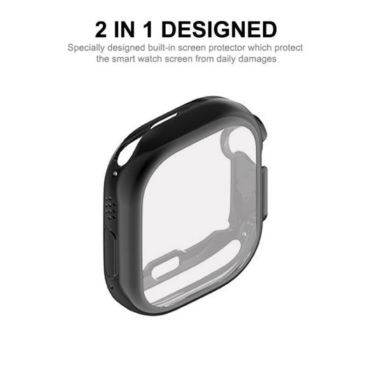 Coque ENKAY transparente en TPU avec film de protection d'écran pour Apple Watch Ultra 3 / 2 / 1 49 mm