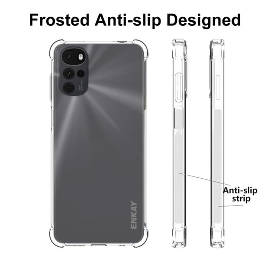 For Motorola Moto G22 4G ENKAY Clear TPU Shockproof Phone Case, For Motorola Moto G22 4G