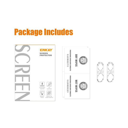 For Huawei Nova 9 SE ENKAY Hat-Prince 9H Rear Camera Lens Tempered Glass Film, 2pcs