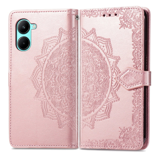 For Realme C33 Mandala Flower Embossed Leather Phone Case, For Realme C33