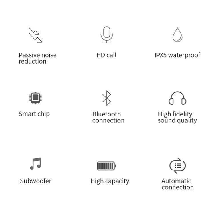 TWS-L1 True HIFI Wireless Bluetooth 5.0 Stereo Sports Headphones